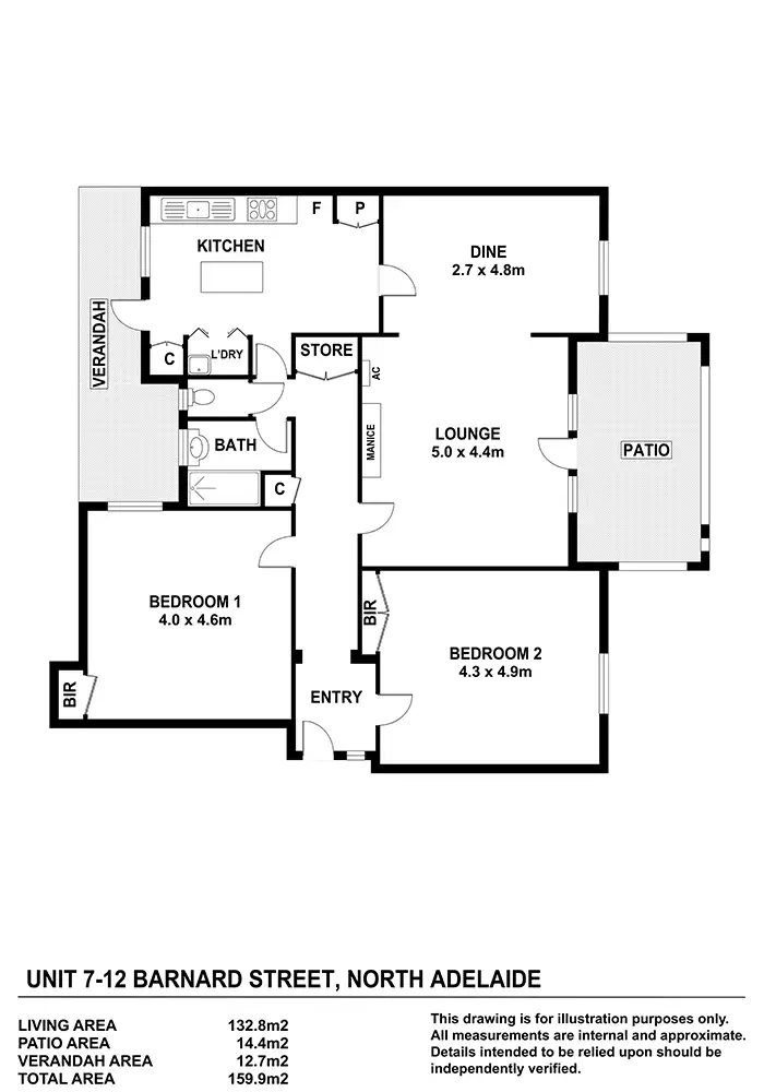 Floorplan of Homely house listing, 7/12 Barnard Street, North Adelaide SA 5006