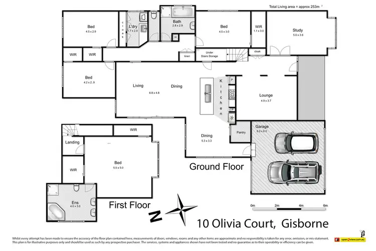 Floorplan of Homely house listing, 10 Olivia Court, Gisborne VIC 3437