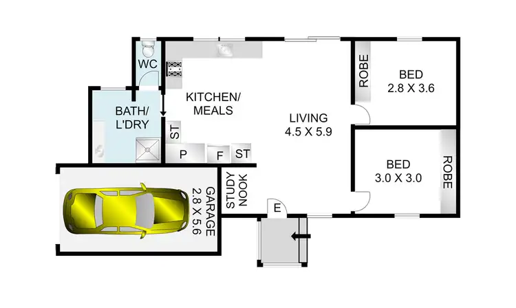 Floorplan of Homely unit listing, 3/25 Roslyn Road, Belmont VIC 3216