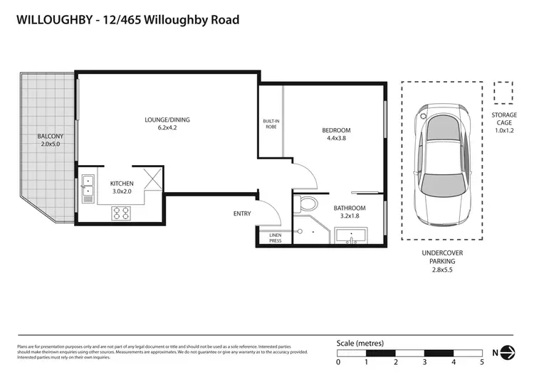 Floorplan of Homely apartment listing, 12/465 Willoughby Road, Willoughby NSW 2068