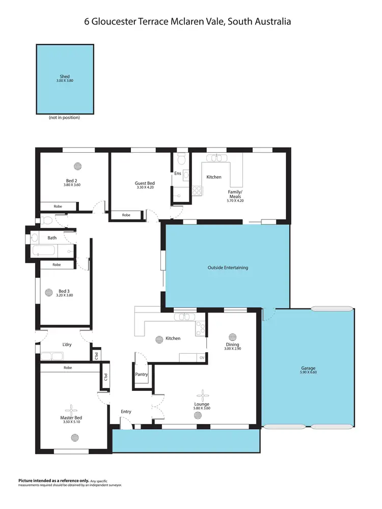 Floorplan of Homely house listing, 6 Gloucester Terrace, Mclaren Vale SA 5171