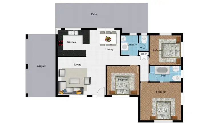 Floorplan of Homely house listing, 8 Lotus Court, Bushland Beach QLD 4818