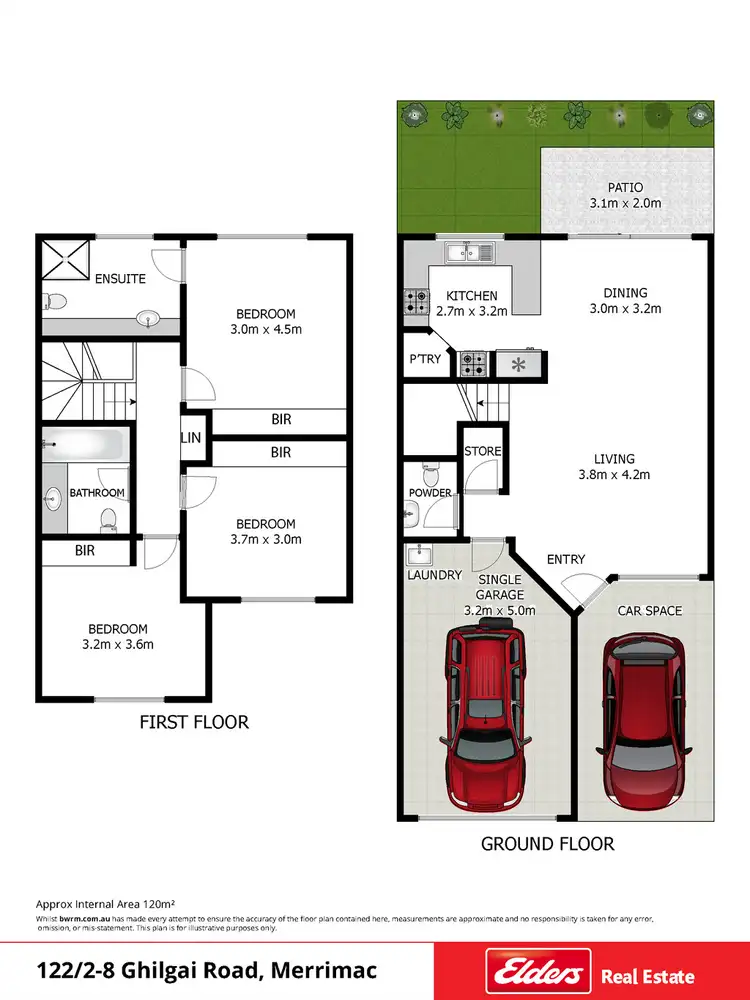Floorplan of Homely townhouse listing, 122/ 8 GHILGAI ROAD, Merrimac QLD 4226