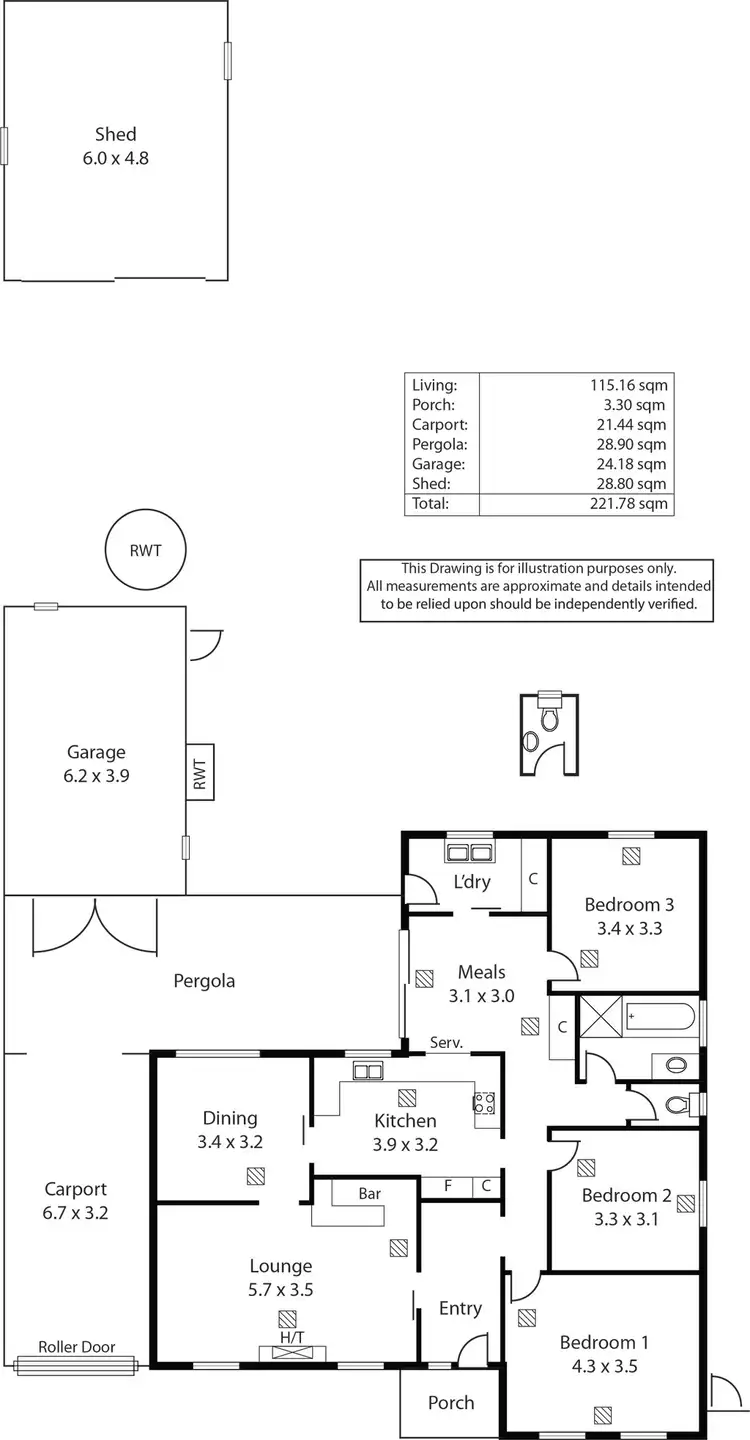 Floorplan of Homely house listing, 4 Rasheed Avenue, Newton SA 5074