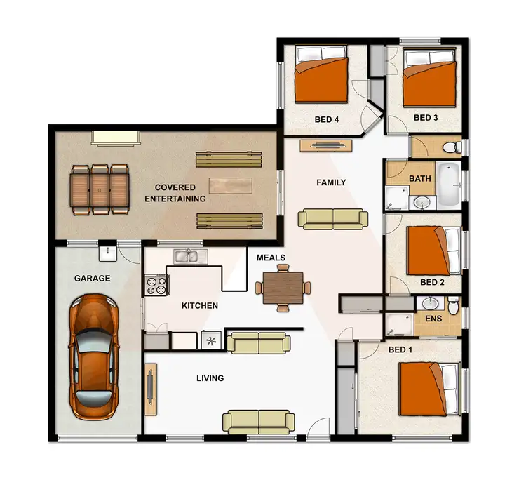 Floorplan of Homely house listing, 4 PANDANUS CT, Regents Park QLD 4118