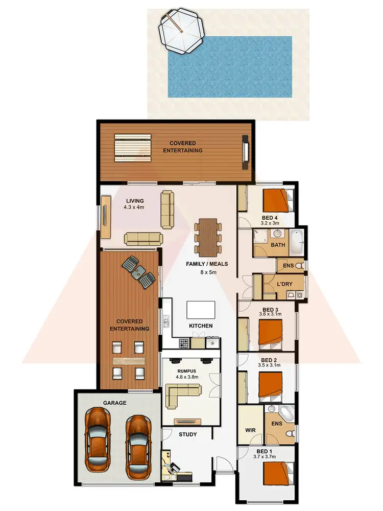 Floorplan of Homely house listing, 38 Utah Place, Parkinson QLD 4115