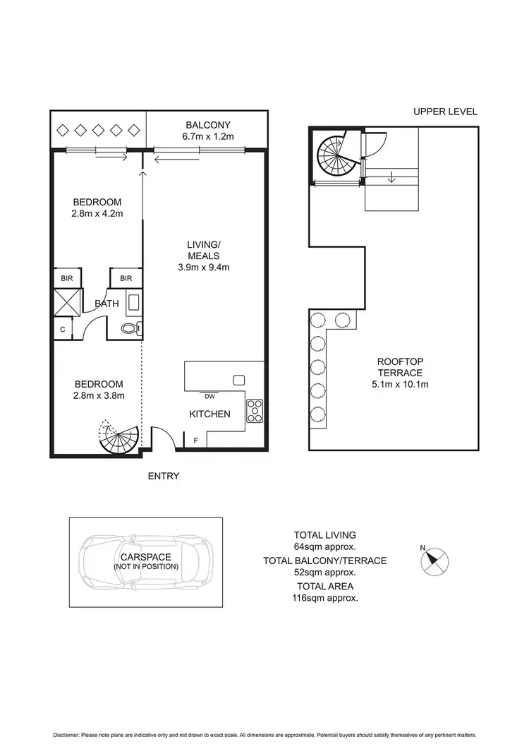 Floorplan of Homely apartment listing, 1506/1 Queens Road, Melbourne VIC 3004