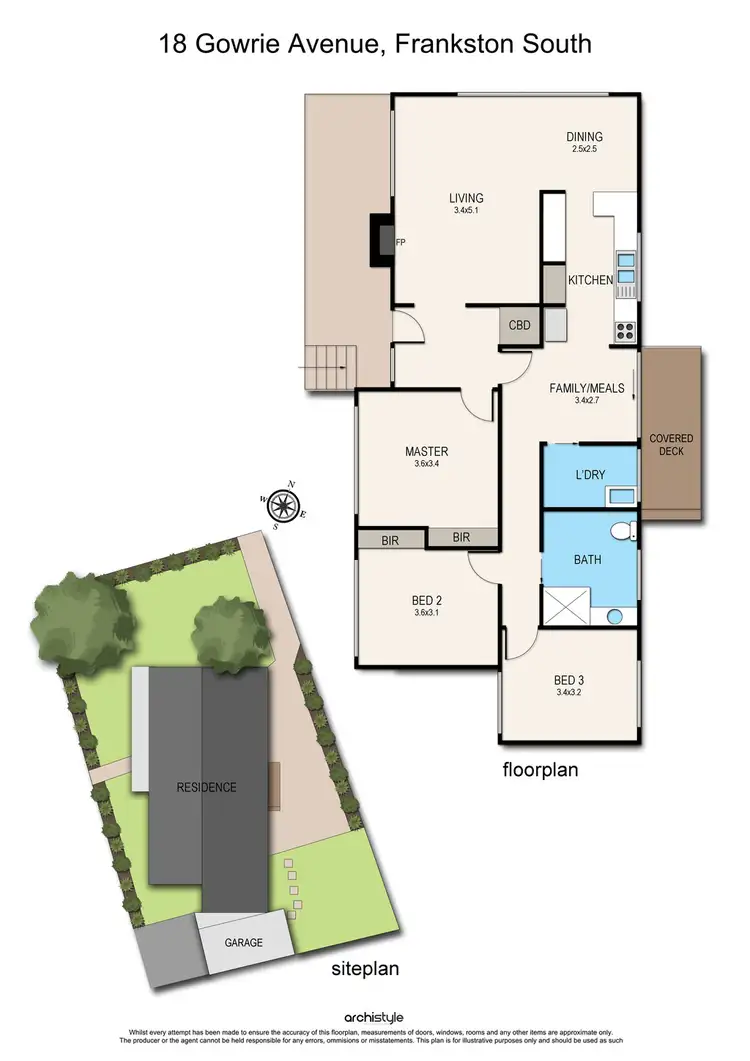 Floorplan of Homely house listing, 18 Gowrie Ave, Frankston South VIC 3199