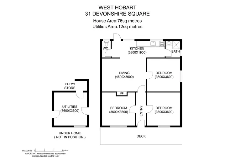 Floorplan of Homely house listing, 31 Devonshire Square, West Hobart TAS 7000