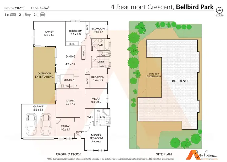 Floorplan of Homely house listing, 4 Beaumont Crescent, Bellbird Park QLD 4300