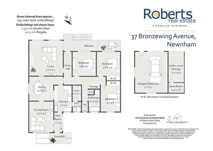 Floorplan of Homely house listing, 37 Bronzewing Ave, Newnham TAS 7248
