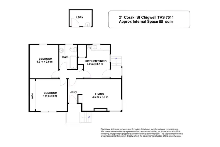 Floorplan of Homely house listing, 21 Coraki Street, Chigwell TAS 7011
