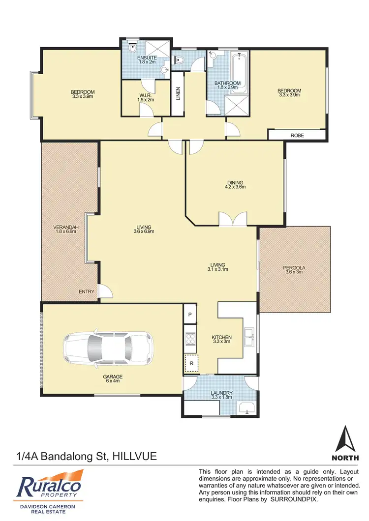 Floorplan of Homely unit listing, 1/4A Bandalong Street, Tamworth NSW 2340