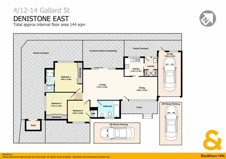 Floorplan of Homely townhouse listing, 4/12-14 GALLARD STREET, Denistone East NSW 2112