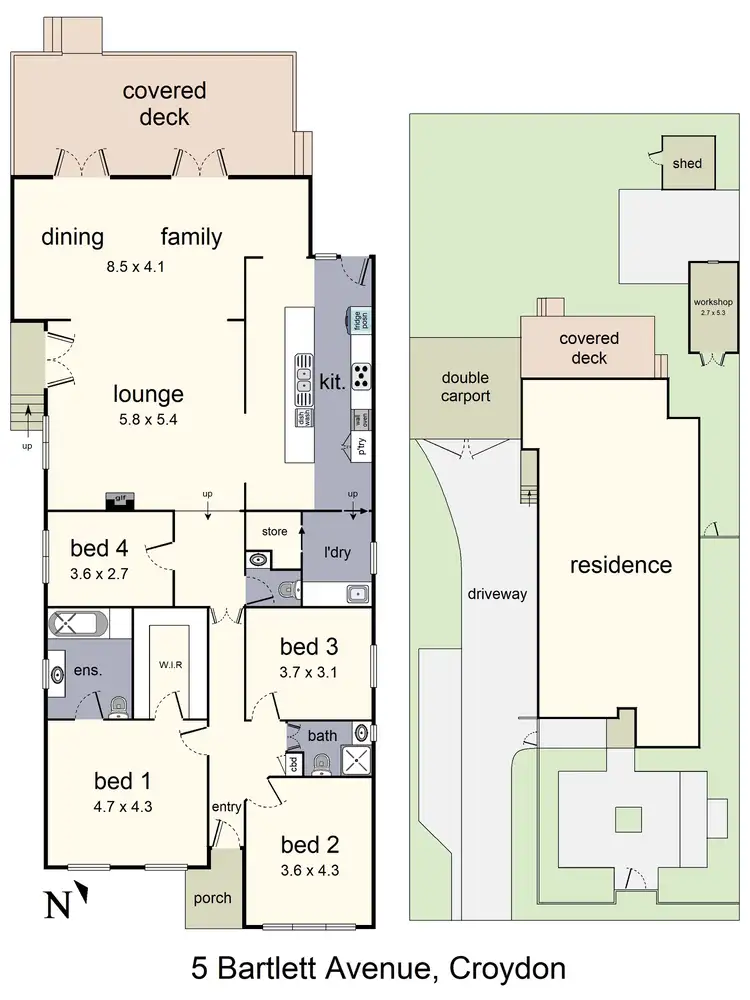 Floorplan of Homely house listing, 5 Bartlett Avenue, Croydon VIC 3136