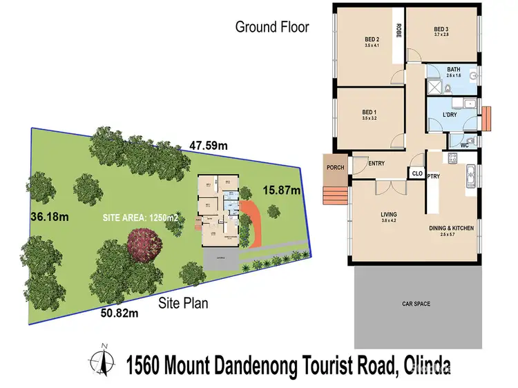 Floorplan of Homely house listing, 1560 Mt Dandenong Tourist Road, Olinda VIC 3788