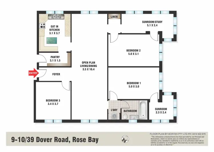 Floorplan of Homely apartment listing, 9&10/39 Dover Road, Rose Bay NSW 2029