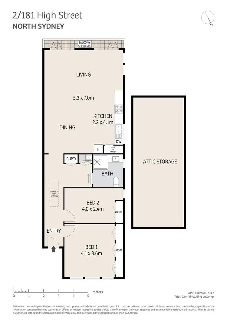 Floorplan of Homely apartment listing, 2/181 High Street, North Sydney NSW 2060