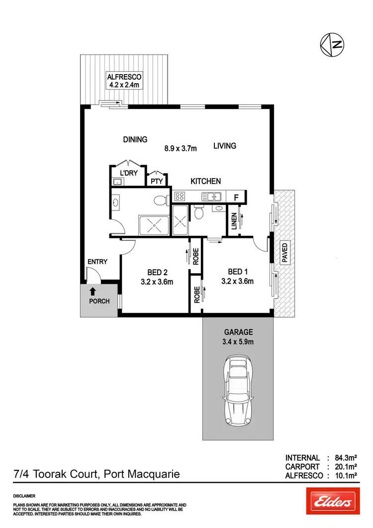 Floorplan of Homely unit listing, 7/4 Toorak Court, Port Macquarie NSW 2444