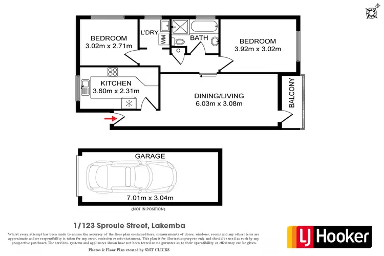 Floorplan of Homely apartment listing, 1/123 Sproule Street, Lakemba NSW 2195