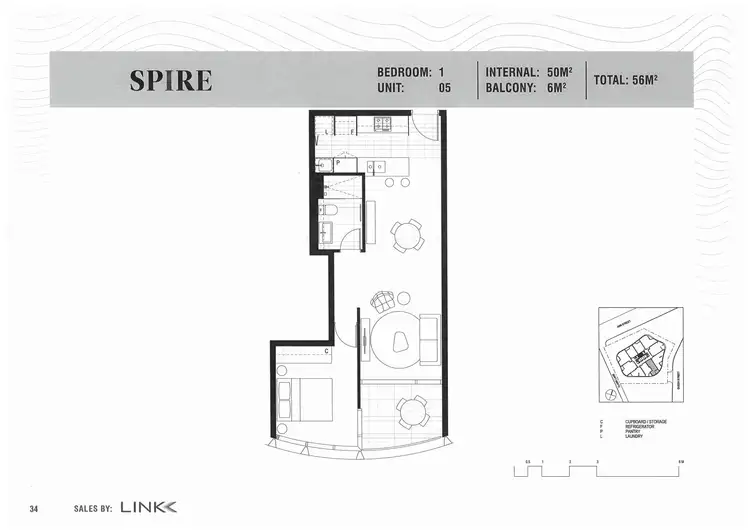 Floorplan of Homely apartment listing, 705/550 Queen Street, Brisbane City QLD 4000