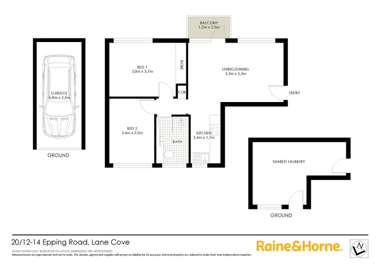 Floorplan of Homely apartment listing, 20/12-14 Epping Road, Lane Cove NSW 2066