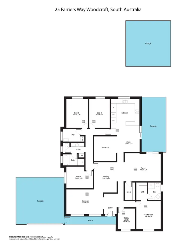 Floorplan of Homely house listing, 25 Farriers Way, Woodcroft SA 5162