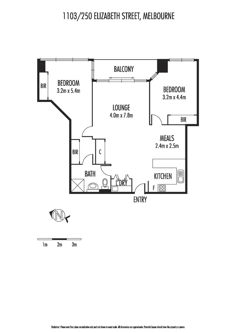 Floorplan of Homely apartment listing, 1103/250 Elizabeth Street, Melbourne VIC 3000