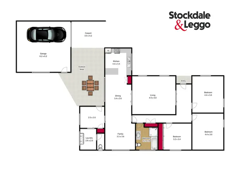 Floorplan of Homely house listing, 45 Grubb Avenue, Traralgon VIC 3844