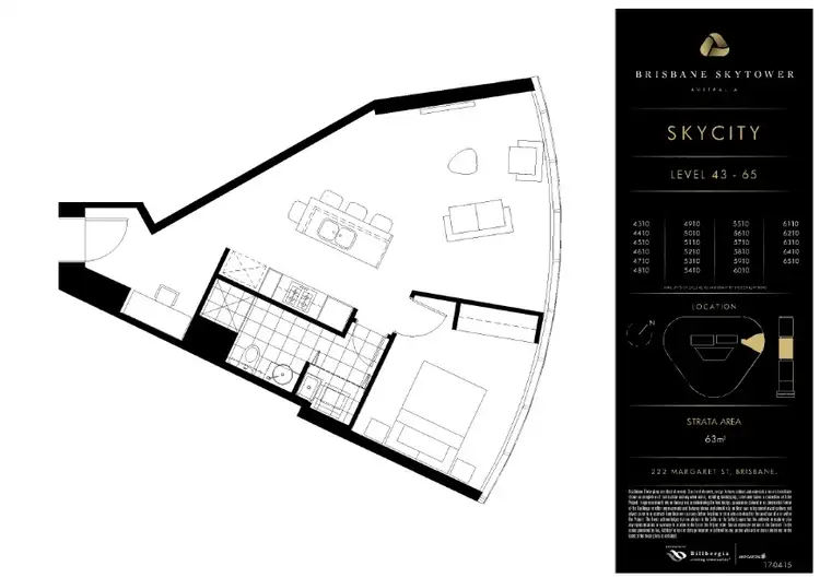 Floorplan of Homely apartment listing, 6210/222 Margaret Street, Brisbane City QLD 4000