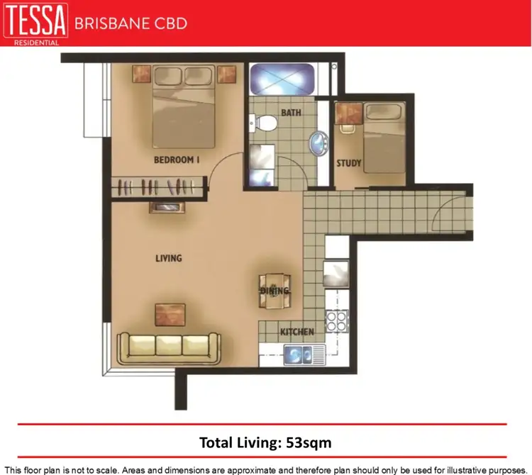 Floorplan of Homely apartment listing, 2310/70 Mary Street, Brisbane City QLD 4000