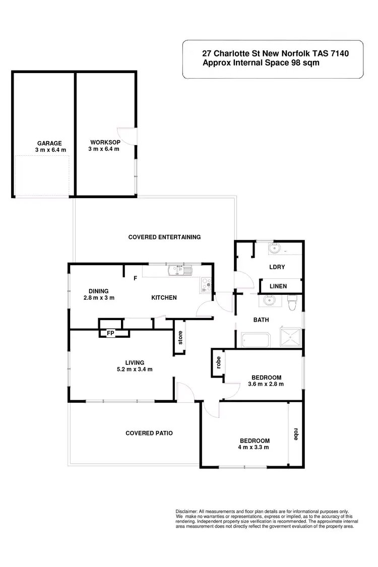 Floorplan of Homely house listing, 27 Charlotte Street, New Norfolk TAS 7140