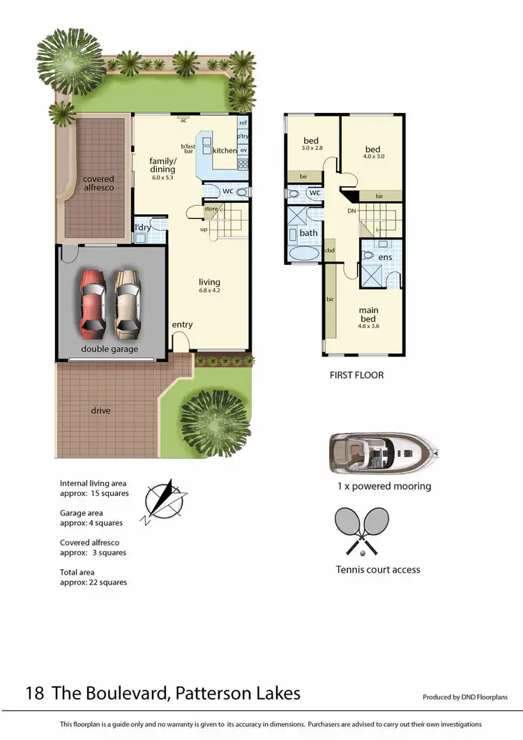 Floorplan of Homely house listing, 18 The Boulevard, Patterson Lakes VIC 3197