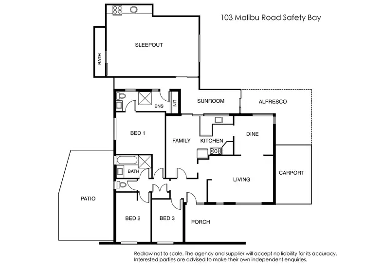 Floorplan of Homely house listing, 103 Malibu Road, Safety Bay WA 6169