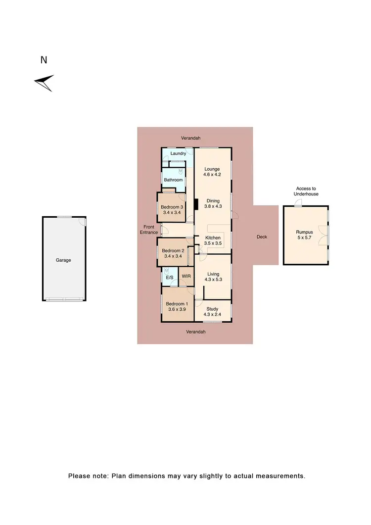 Floorplan of Homely house listing, 46 Old Western Highway, Gordon VIC 3345