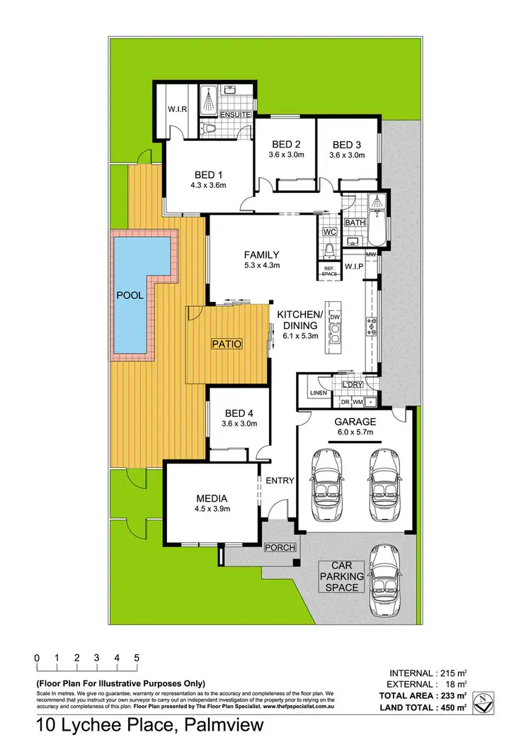 Floorplan of Homely house listing, 10 Lychee Place, Palmview QLD 4553
