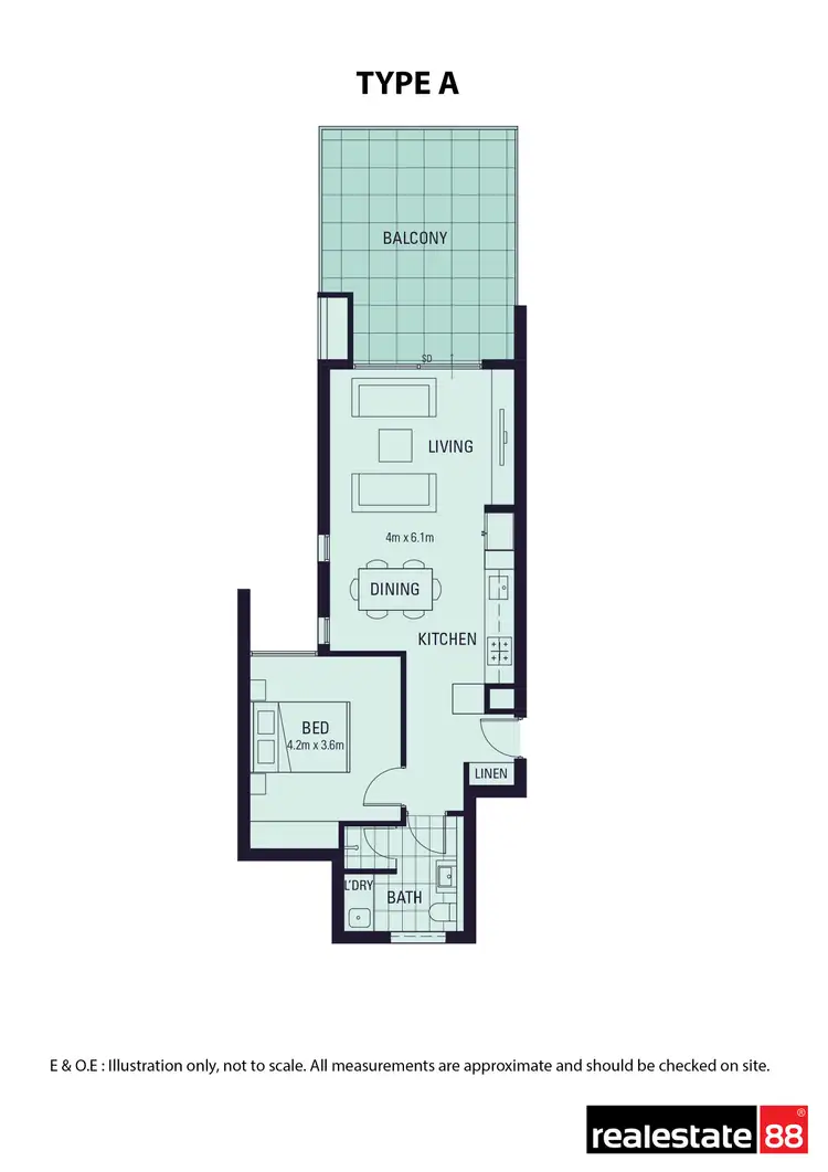 Floorplan of Homely apartment listing, 307/53 Labouchere Road, South Perth WA 6151