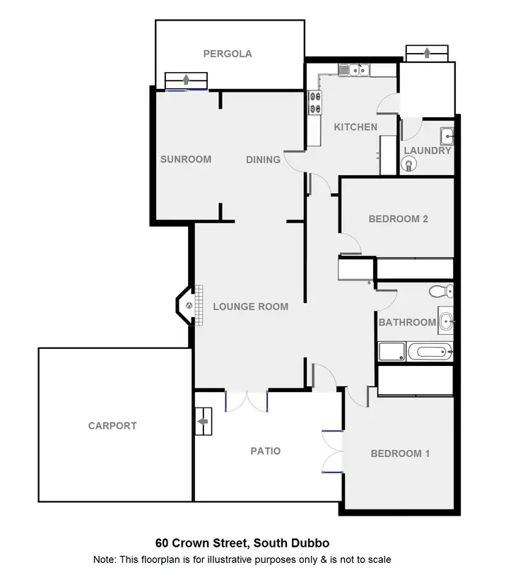 Floorplan of Homely house listing, 60 Crown Street, Dubbo NSW 2830