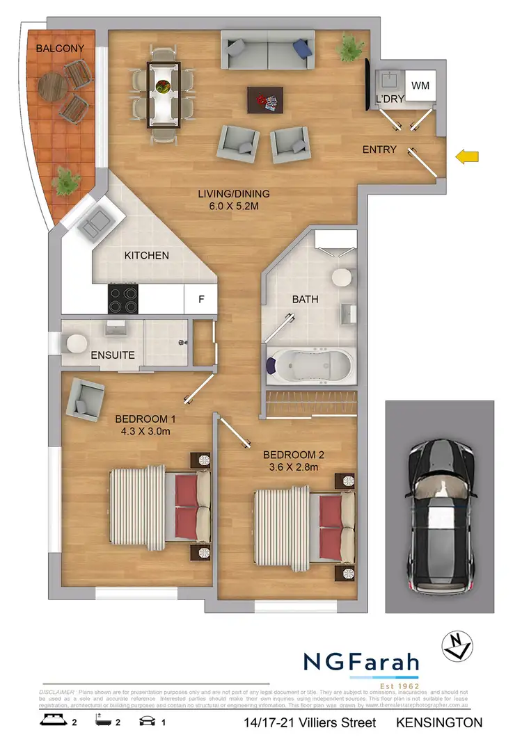 Floorplan of Homely apartment listing, 14/17-21A Villiers Street, Kensington NSW 2033