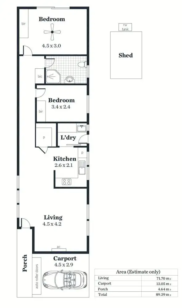 Floorplan of Homely unit listing, 5/35 Godfrey Terrace, Leabrook SA 5068