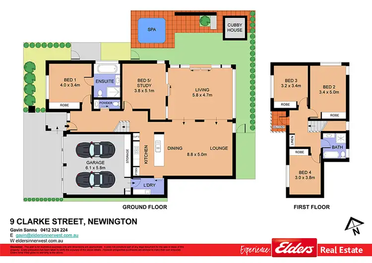 Floorplan of Homely house listing, 9 Clarke Street, Newington NSW 2127