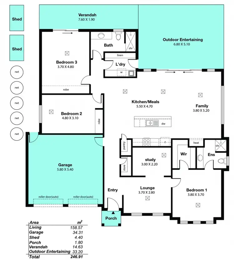 Floorplan of Homely house listing, 1 Tait Avenue, Marion SA 5043