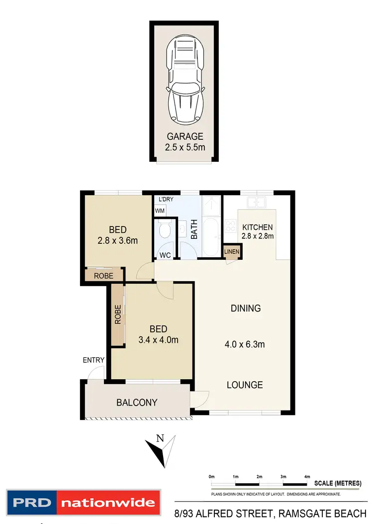 Floorplan of Homely unit listing, 8/93 Alfred Street, Ramsgate Beach NSW 2217
