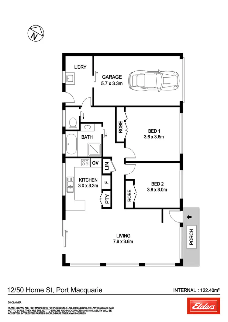 Floorplan of Homely villa listing, 12/50-52 Home Street, Port Macquarie NSW 2444
