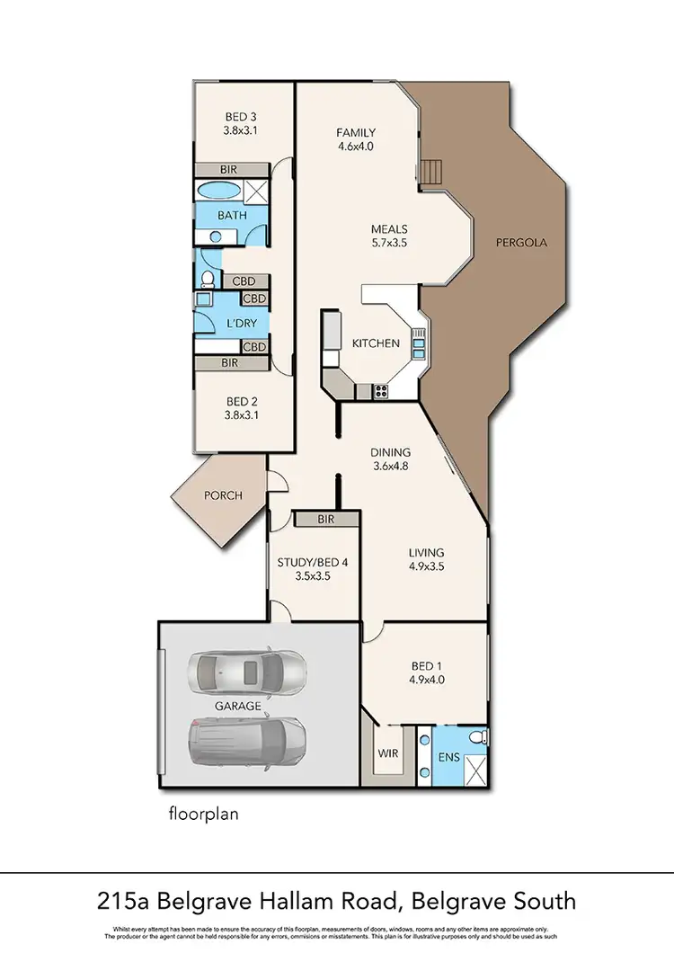 Floorplan of Homely rural property listing, 215A Belgrave-Hallam Road, Belgrave South VIC 3160