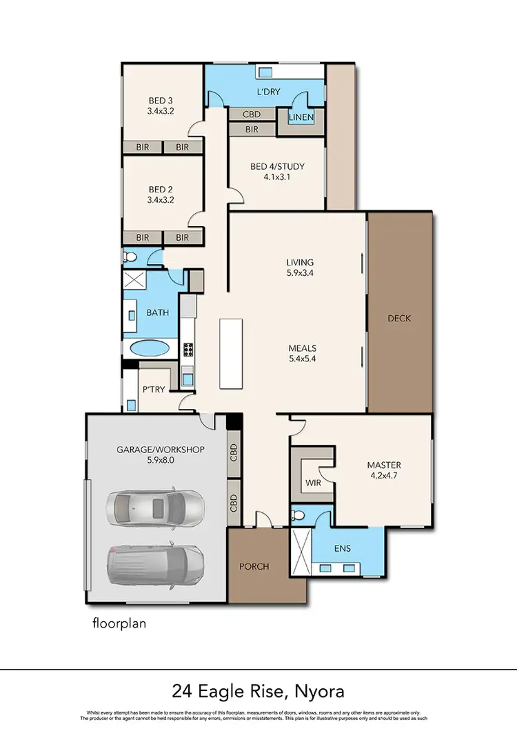 Floorplan of Homely house listing, 24 Eagle Rise, Nyora VIC 3987