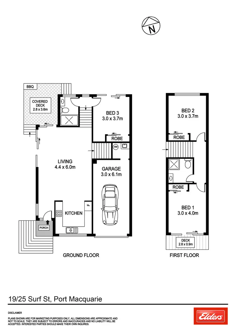 Floorplan of Homely townhouse listing, 19/25 Surf Street, Port Macquarie NSW 2444