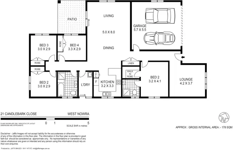Floorplan of Homely house listing, 21 Candlebark Close, West Nowra NSW 2541