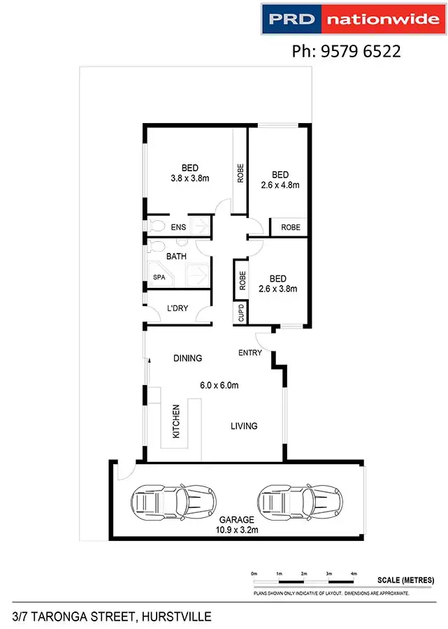 Floorplan of Homely villa listing, 3/7 Taronga Street, Hurstville NSW 2220