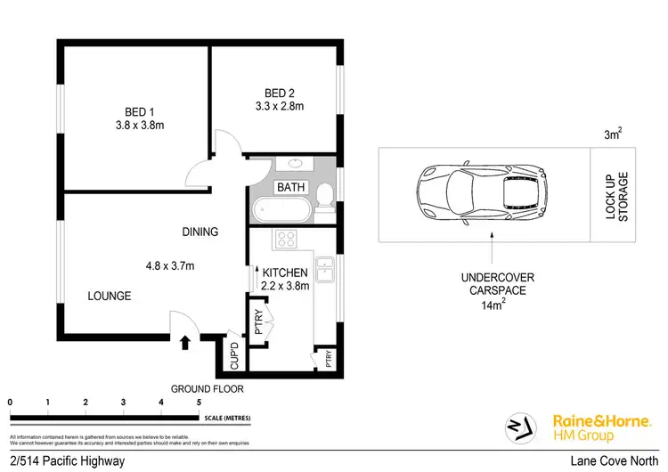 Floorplan of Homely unit listing, 2/514 Pacific Highway, Lane Cove North NSW 2066